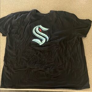 . Seattle Kraken Fanatics Black Short Sleeve Tee Size 4XL